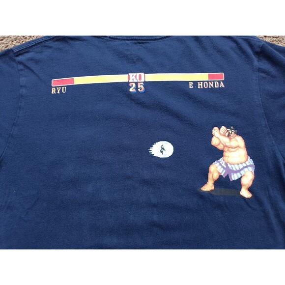 Street Fighter T-Shirt Men's Small Navy Blue Short Sleeve - Picture 2 of 8